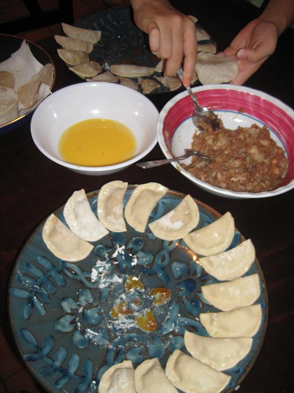 making dumplings