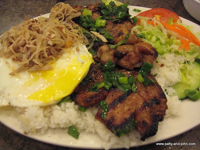 special pork chop on rice